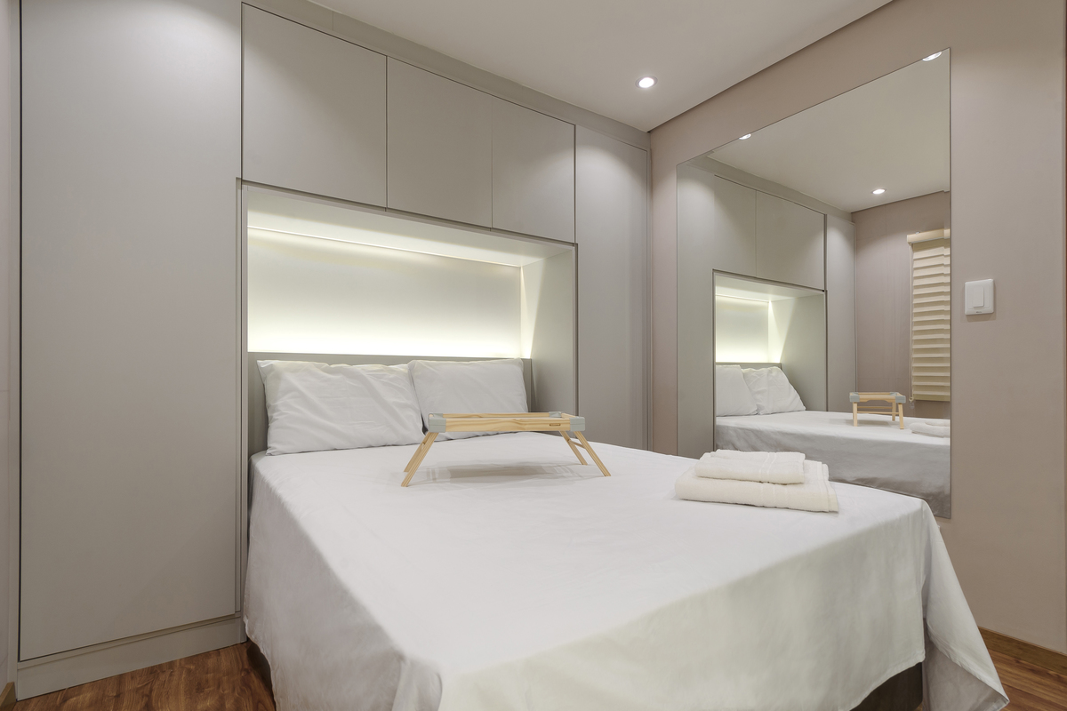 Fotos de apartamento de 27m² em Foz do Iguaçu, disponível para locação no Airbnb.