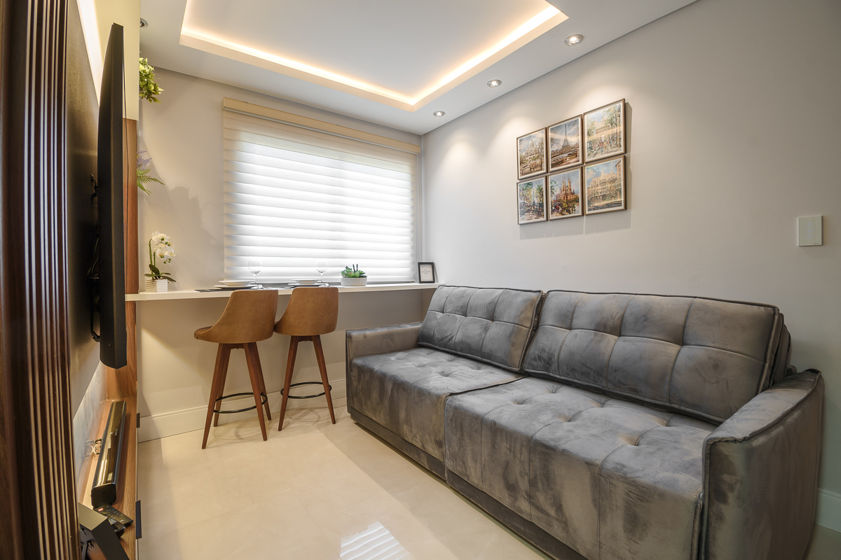 Fotos de apartamento de 27m² em Foz do Iguaçu, disponível para locação no Airbnb.