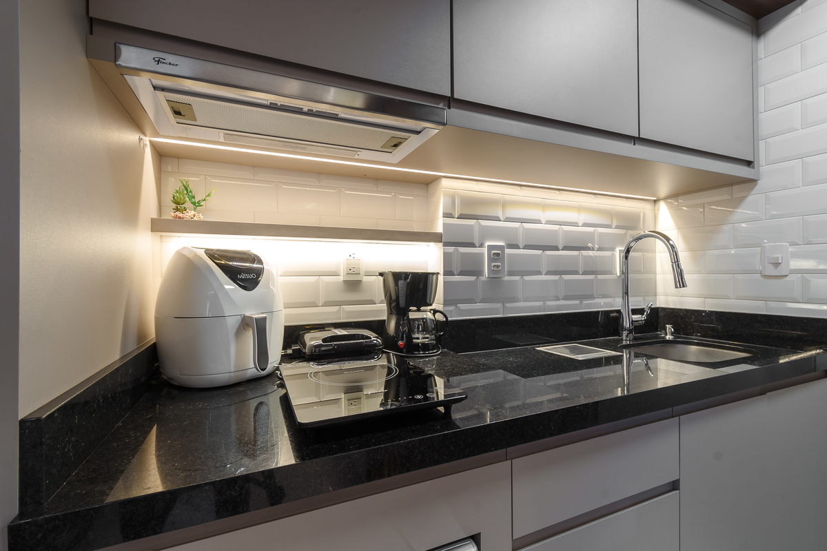 Fotos de apartamento de 27m² em Foz do Iguaçu, disponível para locação no Airbnb.