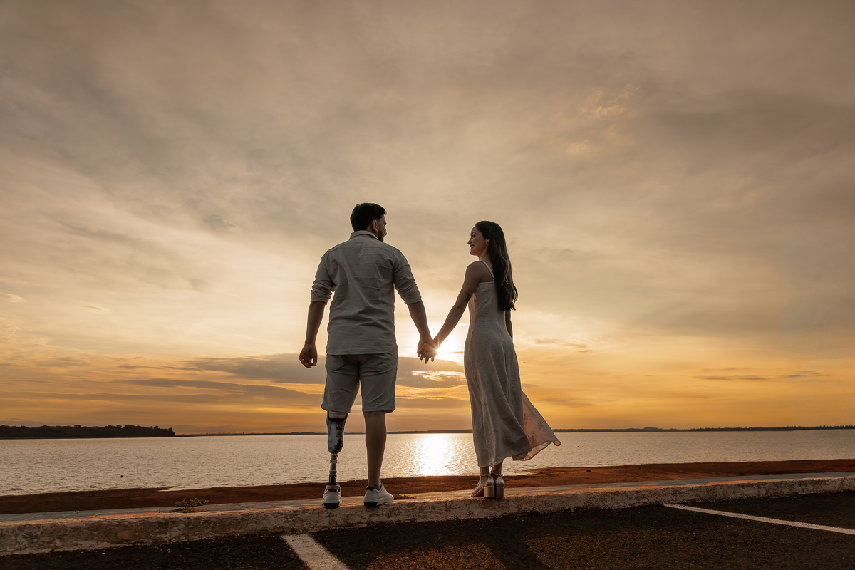 Pré wedding por do sol