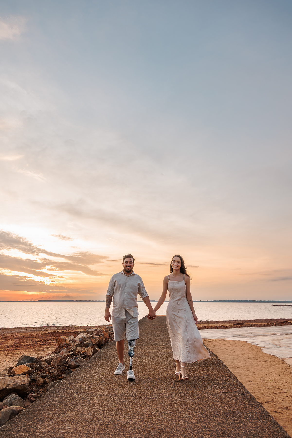 Pré wedding por do sol
