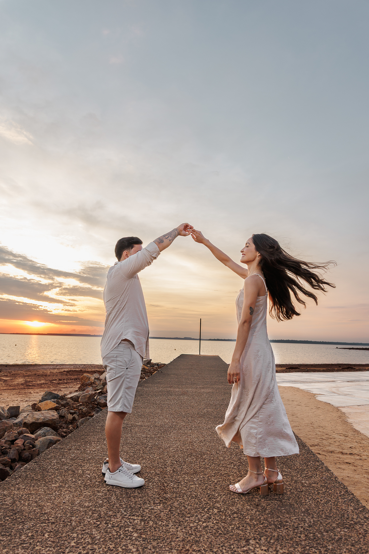 Pré wedding por do sol