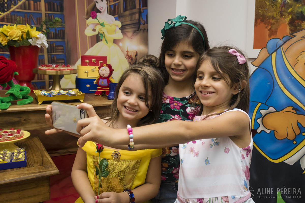 selfie na festa de aniversário