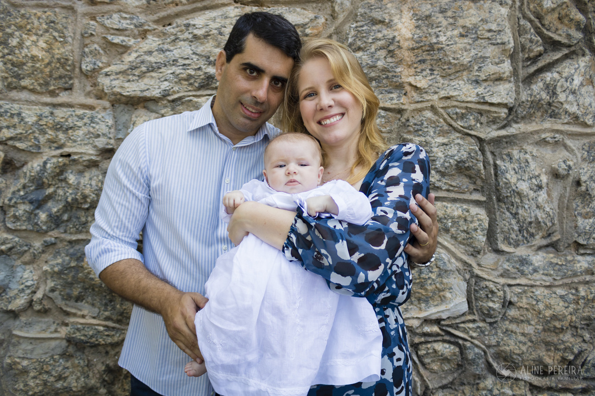 Familia reunida após o batizado