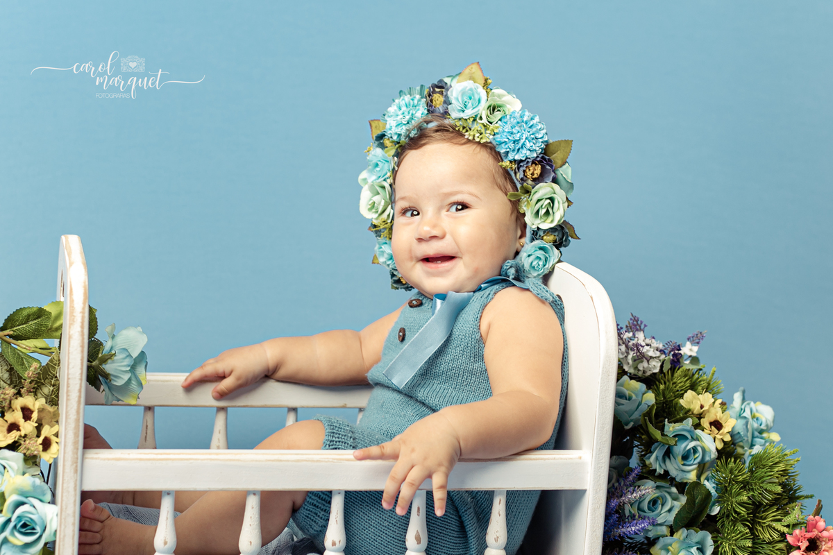 Acompanhamento trimestral mensal bebê infantil flor floresta jardim ensaio fotográfico retrato princesa Niterói Itaipu Região Oceânica Família Rio de Janeiro