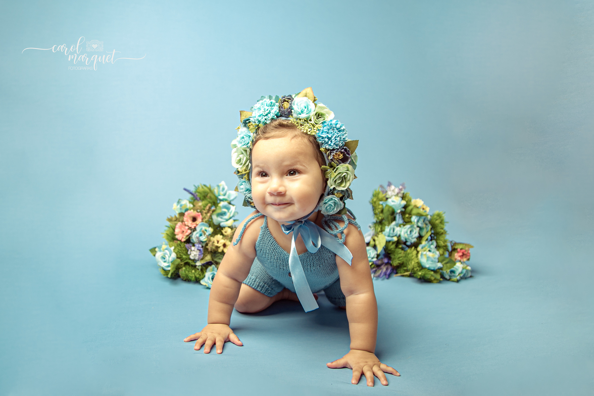 Acompanhamento trimestral mensal bebê infantil flor floresta jardim ensaio fotográfico retrato princesa Niterói Itaipu Região Oceânica Família Rio de Janeiro