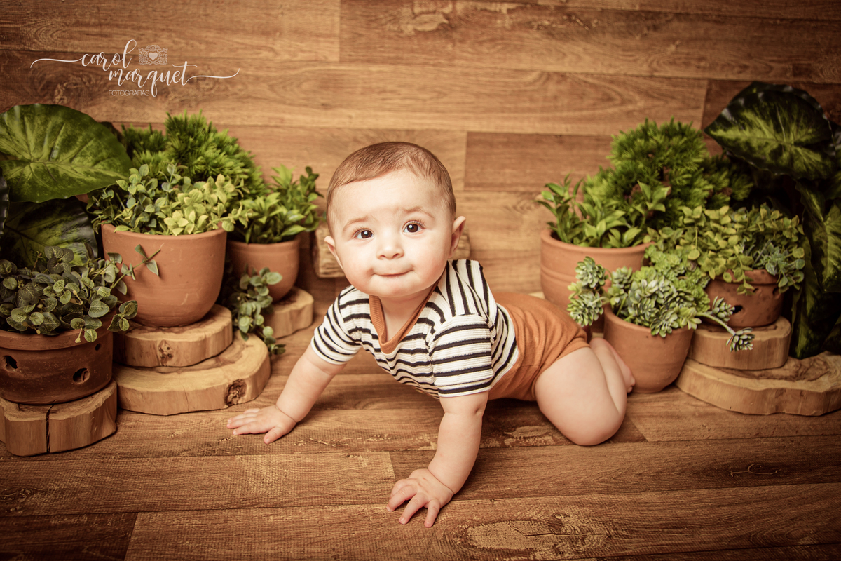 acompanhamento mensal trimestral bebê neném floresta plantas rústico retrô antigo vintage infantil família Niterói Itaipu Região Oceânica Rio de Janeiro fotografia retrato ensaio fotográfico