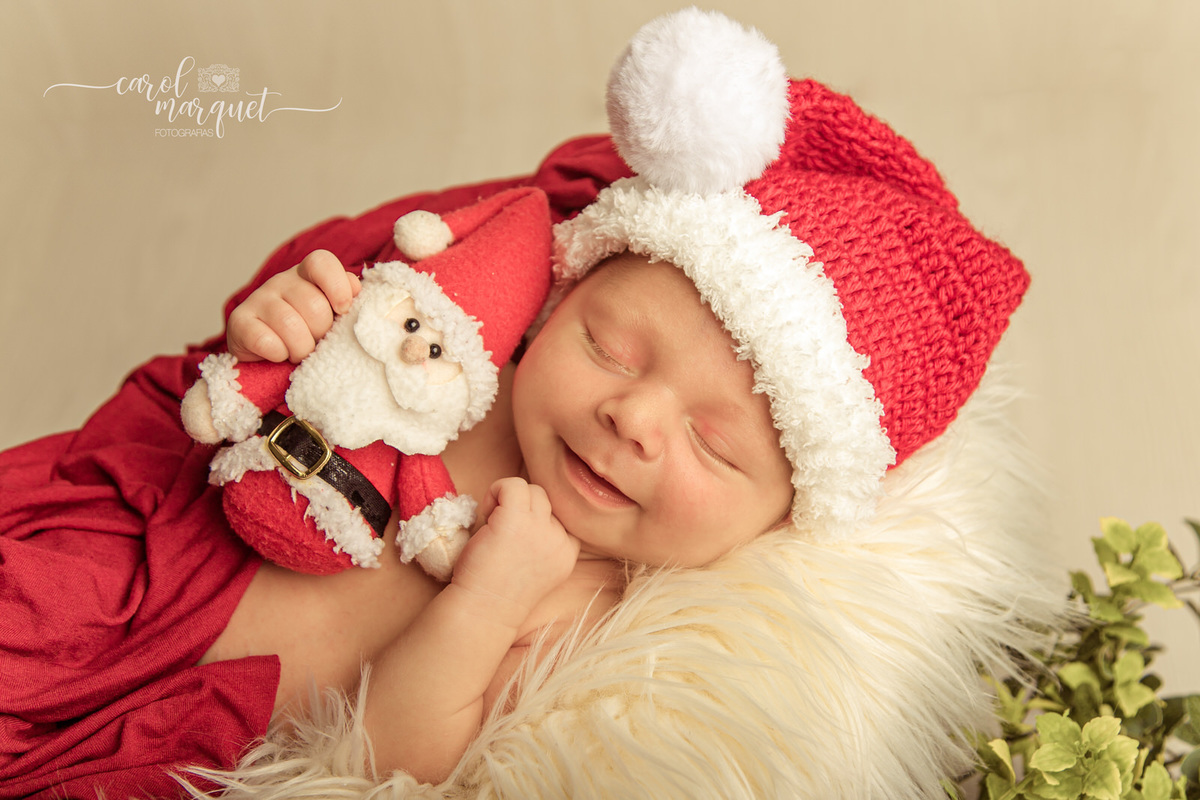 newborn recém nascido bebê neném Natal papai natalino amigurumi coala Niterói Região Oceânica Itaipu Piratininga Rio de Janeiro fotografia ensaio retrato