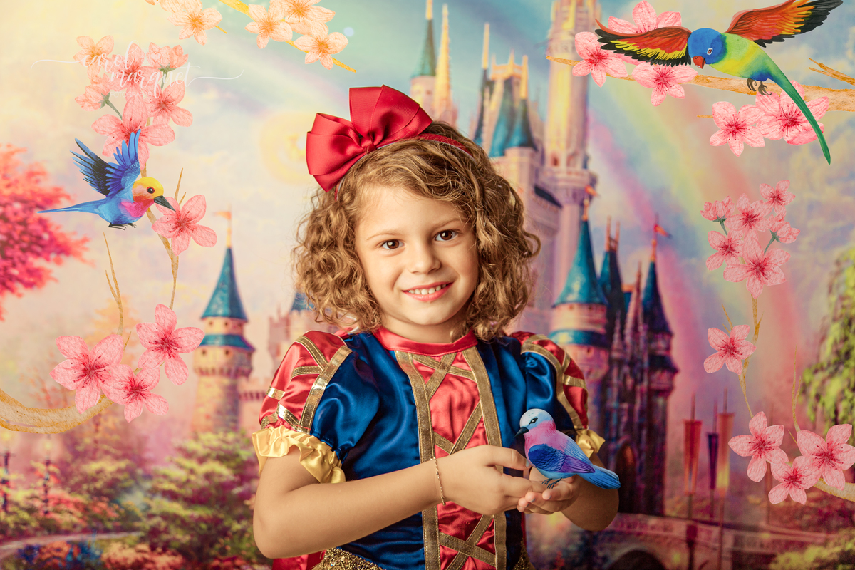 ensaio infantil criança princesa rapunzel branca de neve floresta lanterna castelo fotografia pascal anões Niterói Itaipu Região OceÂnica Rio de Janeiro