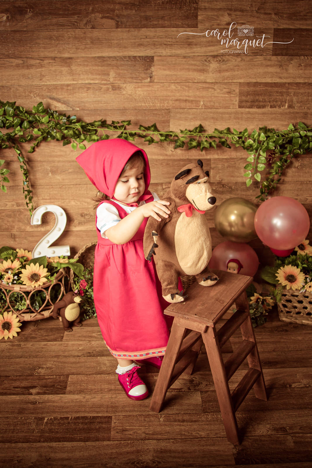 acompanhamento infantil bebê mensal trimestral aniversário Masha e o Urso Temático Itaipu Niterói Região Oceânica Rio de Janeiro flores floresta 2 anos