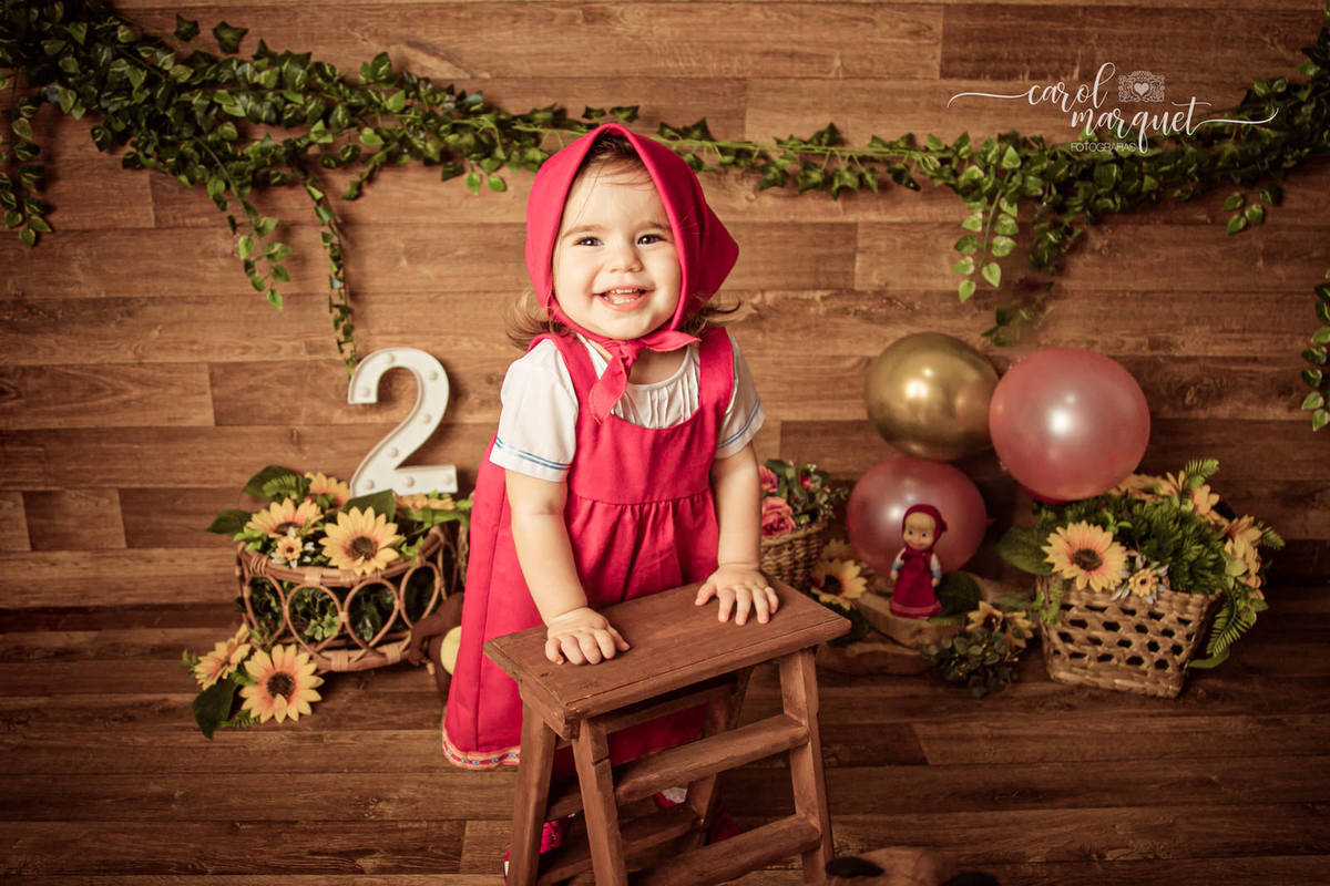 acompanhamento infantil bebê mensal trimestral aniversário Masha e o Urso Temático Itaipu Niterói Região Oceânica Rio de Janeiro flores floresta 2 anos