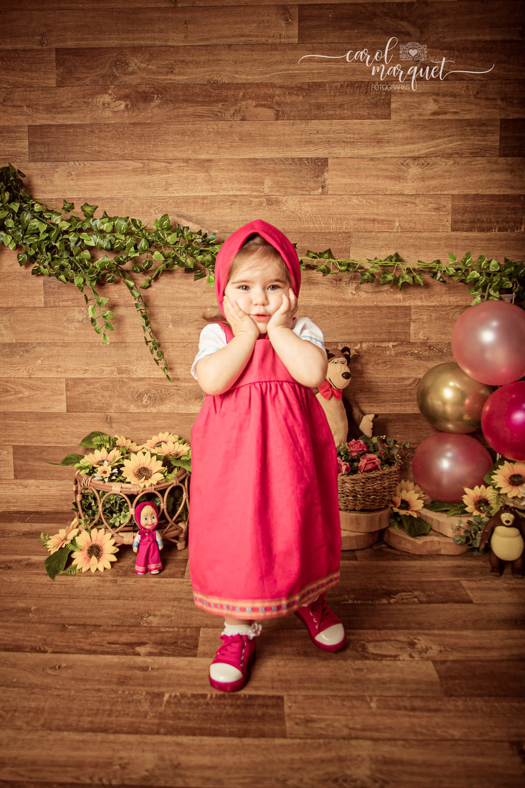 acompanhamento infantil bebê mensal trimestral aniversário Masha e o Urso Temático Itaipu Niterói Região Oceânica Rio de Janeiro flores floresta 2 anos