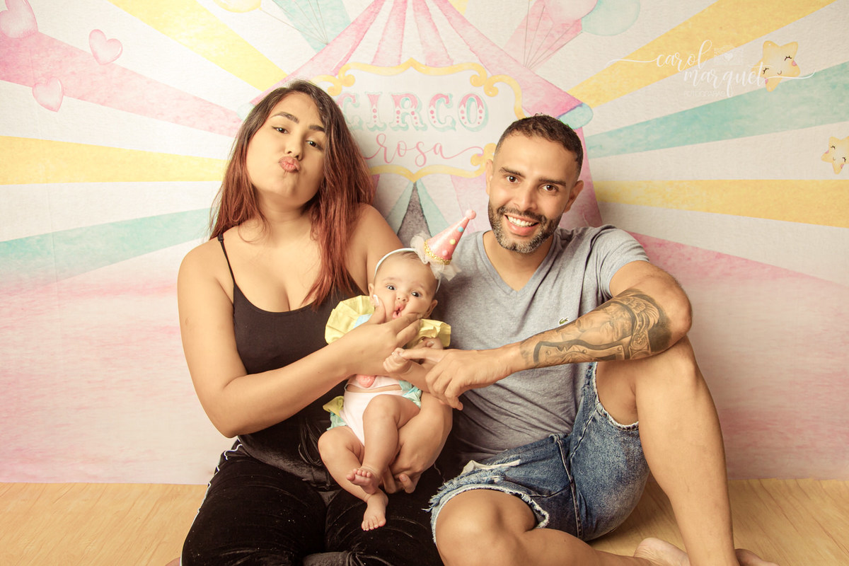 acompanhamento mensal trimestral bebê circo rosa princesa palhacinha menina Niterói Itaipu região Oceânica Rio de Janeiro família