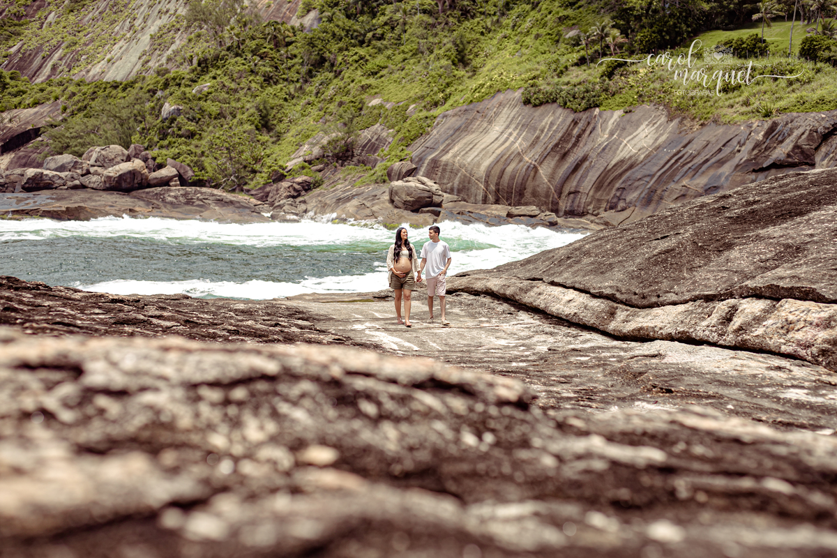 ensaio fotografia gestante gestação praia floresta rústico praiano carioca bebê Itaipu Niterói Rio de Janeiro Região Oceânica