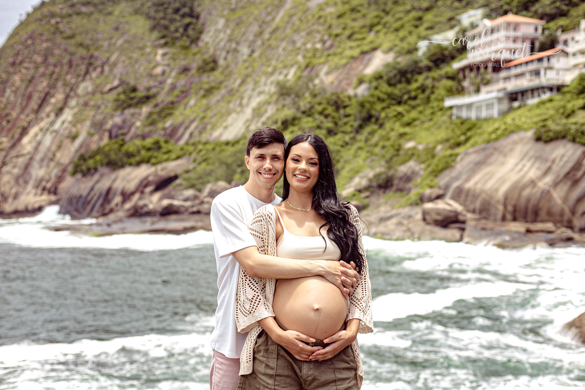 ensaio fotografia gestante gestação praia floresta rústico praiano carioca bebê Itaipu Niterói Rio de Janeiro Região Oceânica