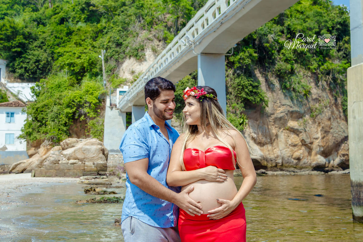 gestante gestação praia família mar céu montanha menino