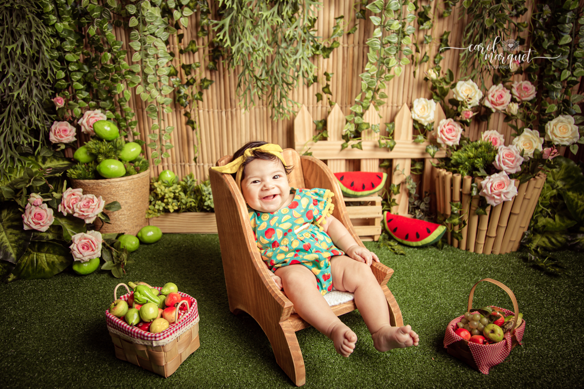 acompanhamento trimestral fotografia bebê 3 meses frutas vida saudável flores jardim sítio da vovó floresta família Niterói Rio de Janeiro, Itaipu Região Oceânica