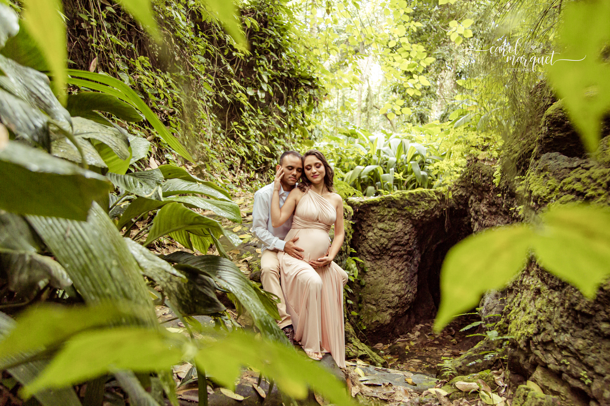 Parque Lage Rio de Janeiro Boho Romântico Gestante Gestação Casal Bebê doce espera floresta