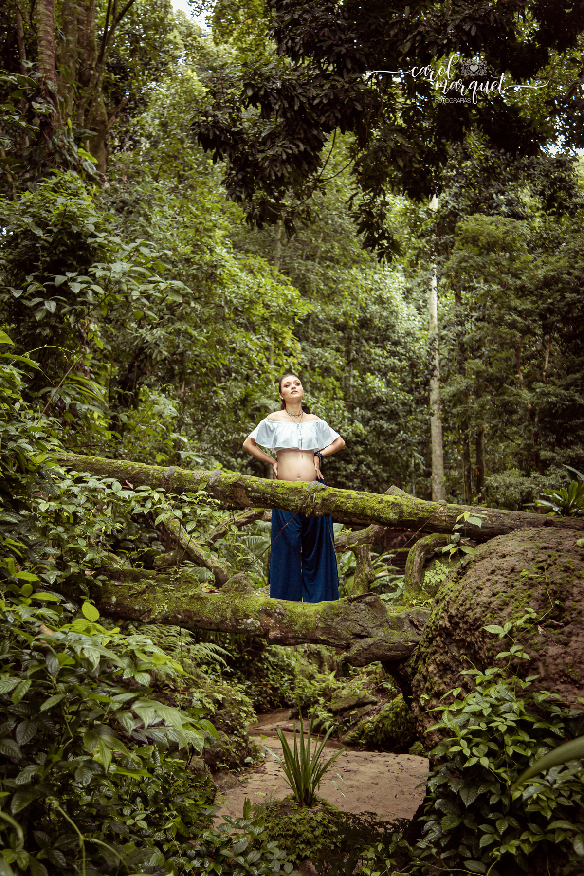 Parque Lage Rio de Janeiro Boho Romântico Gestante Gestação Casal Bebê doce espera floresta