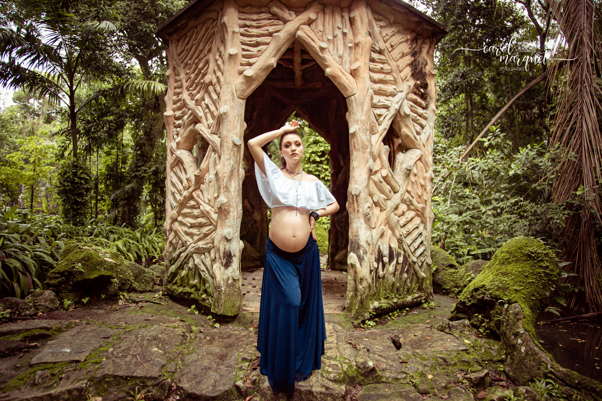 Parque Lage Rio de Janeiro Boho Romântico Gestante Gestação Casal Bebê doce espera floresta