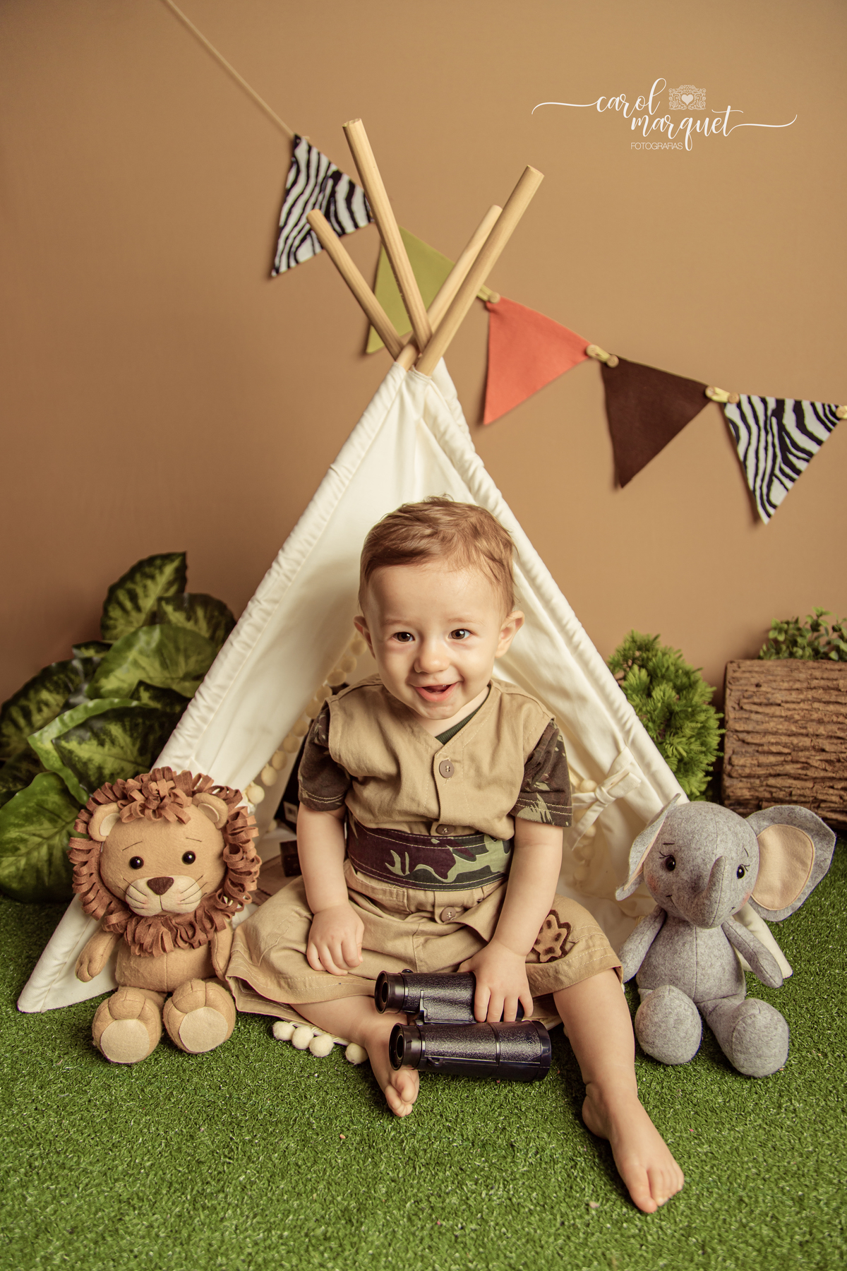 safari floresta leão elefante feltro acompanhamento mensal trimestral príncipe menino ensaio fotográfico Niterói Rio de Janeiro Itaipu padeiro boulanger pão família