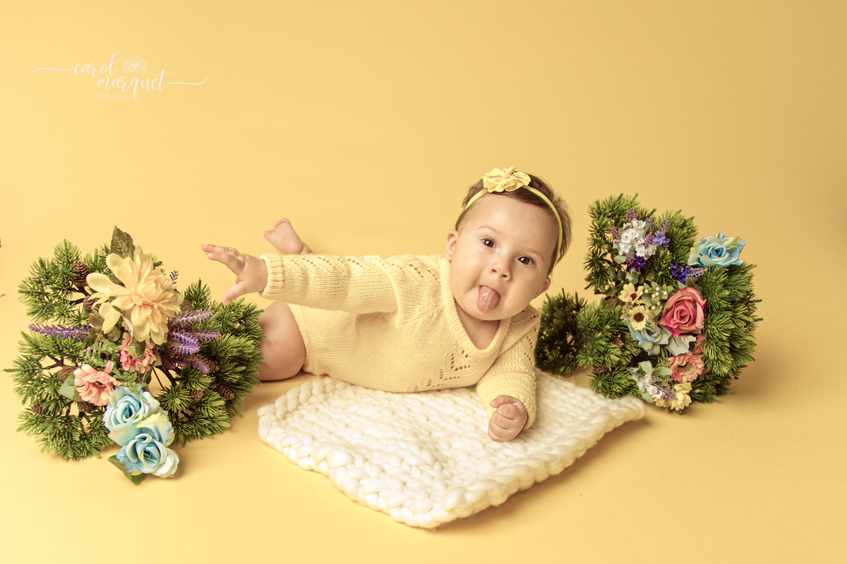acompanhamento trimestral ensaio fotográfico fotografia retrato foto infantil flores floresta jardim princesa menina bebê família Niterói Rio de Janeiro