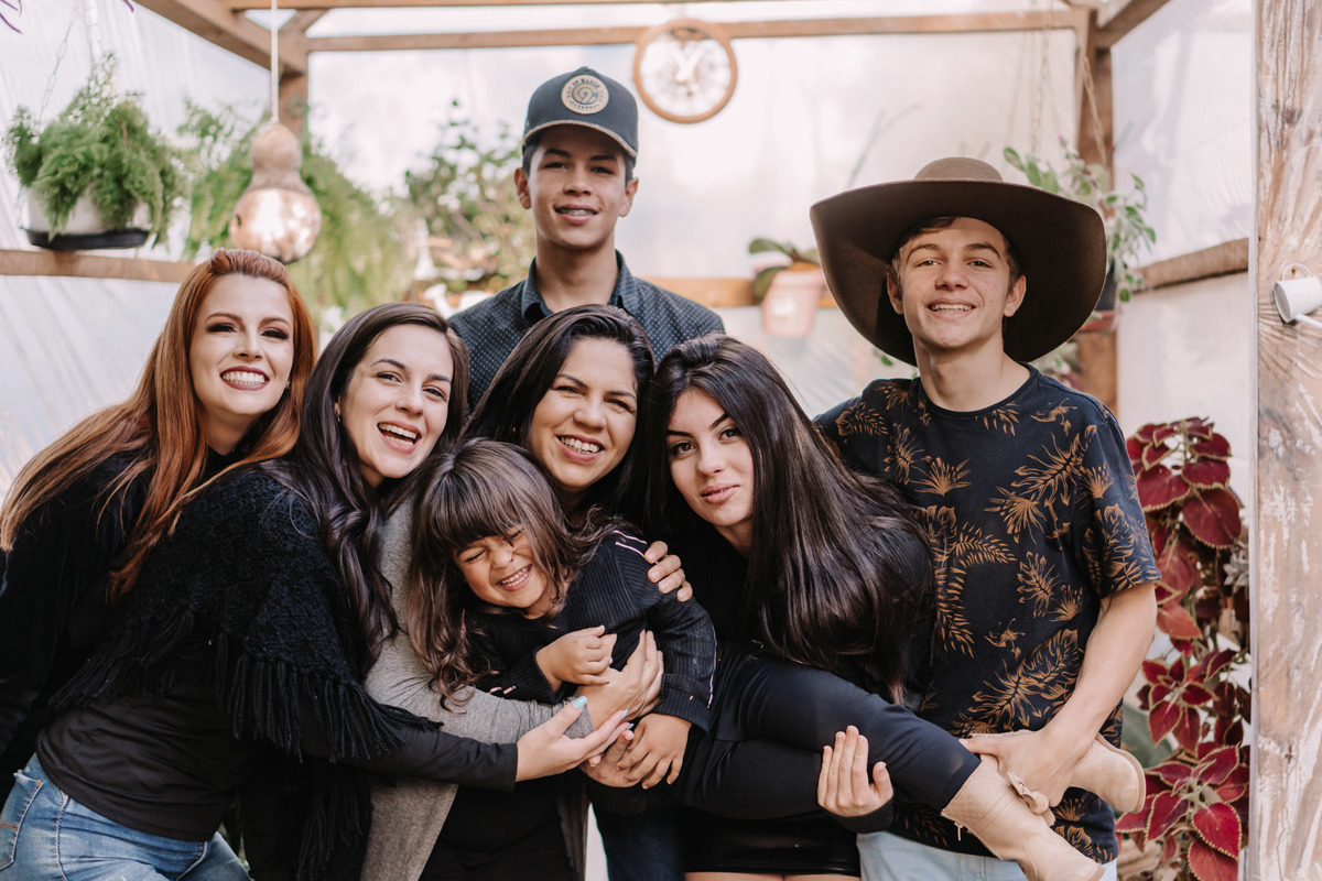 Ensaio mãe, filho e avó