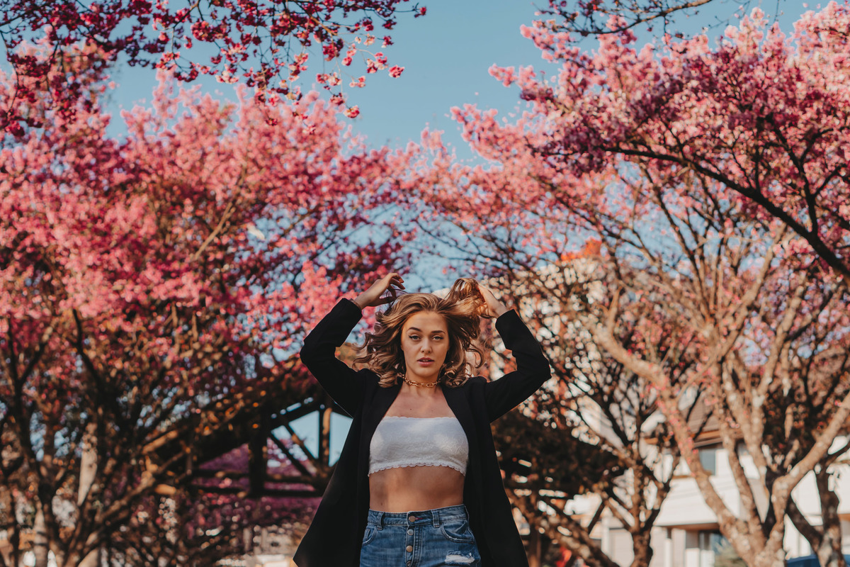 Ensaio nas cerejeiras