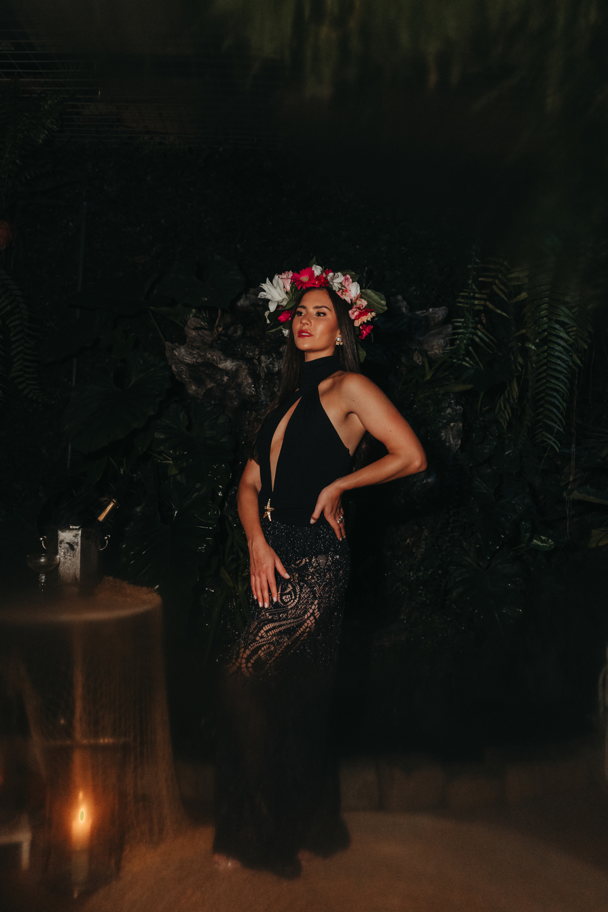 foto noturna look formatura