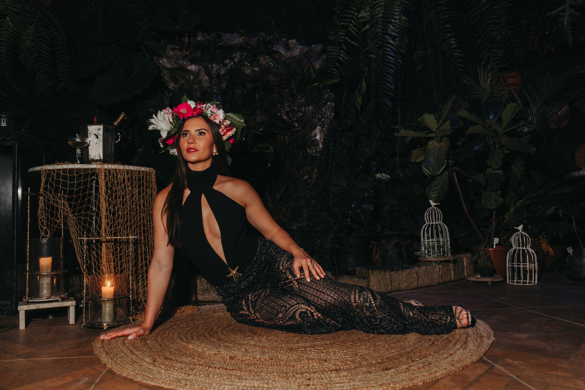 foto noturna look formatura