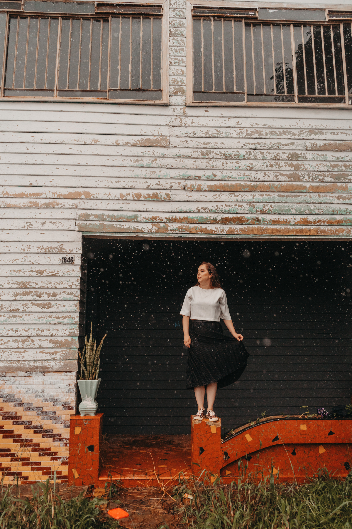 foto urbana feminina chuva