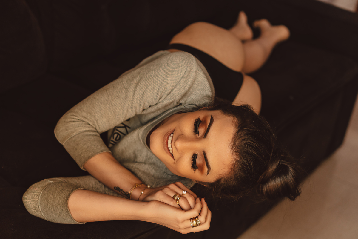 ensaio feminino em casa