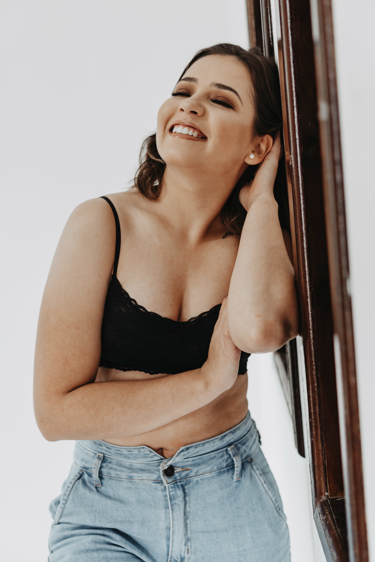 Ensaio intimista feito em casa