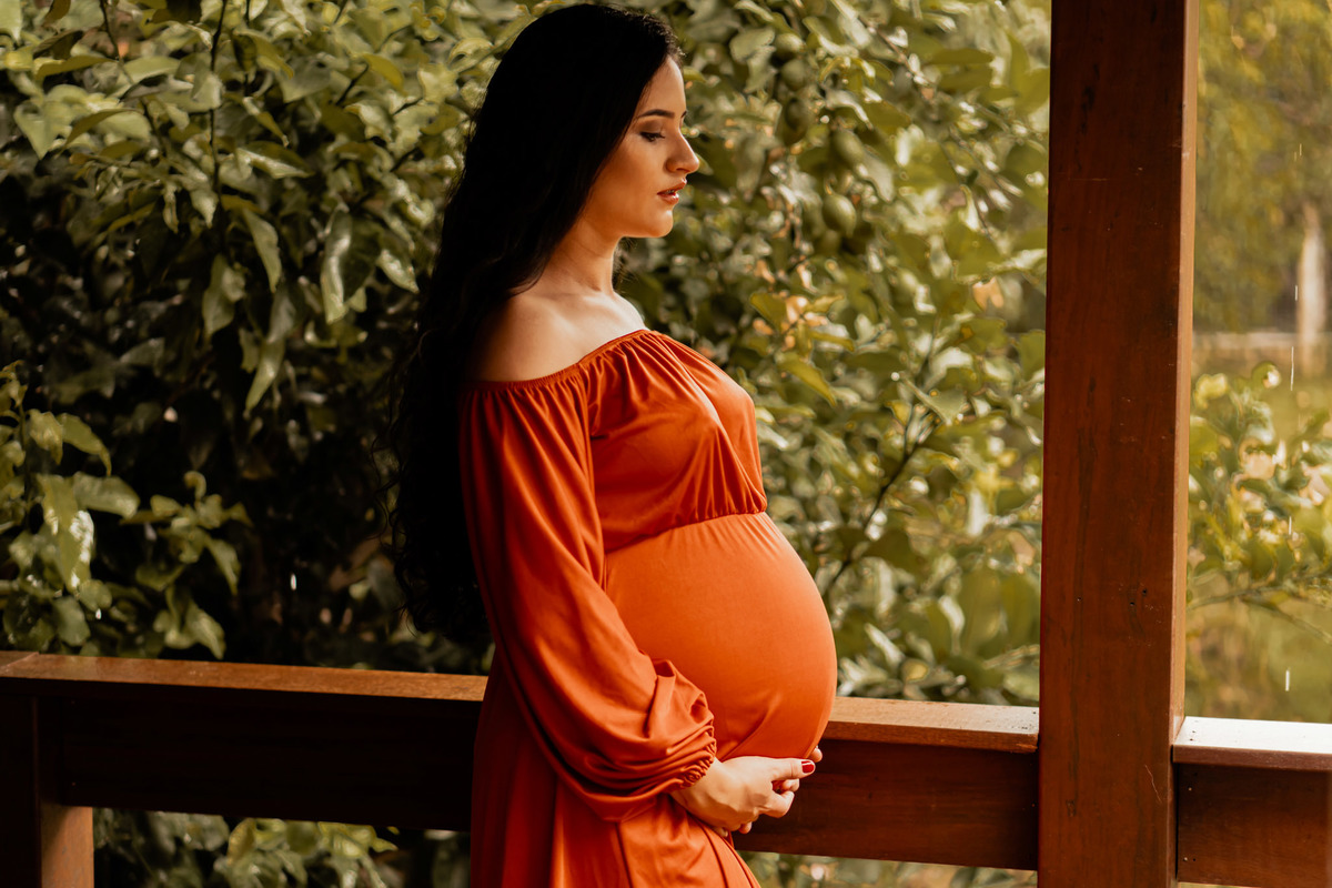 Gestante na natureza