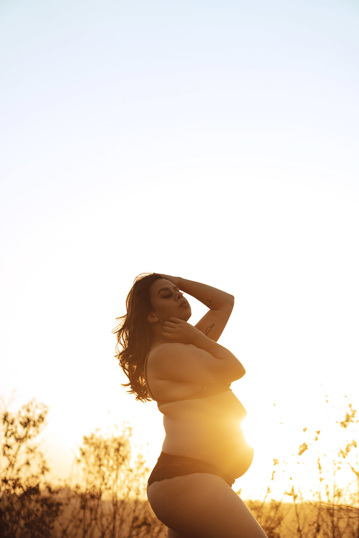 Ensaio fotográfico de gestante nu