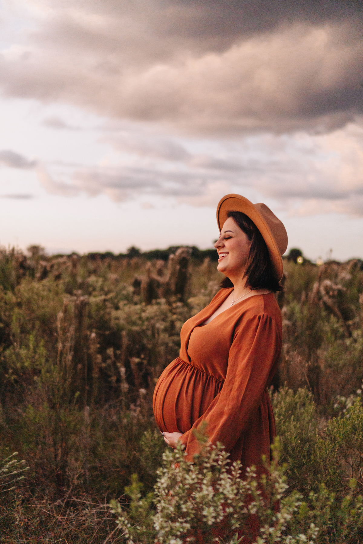 Ensaio gestante na natureza