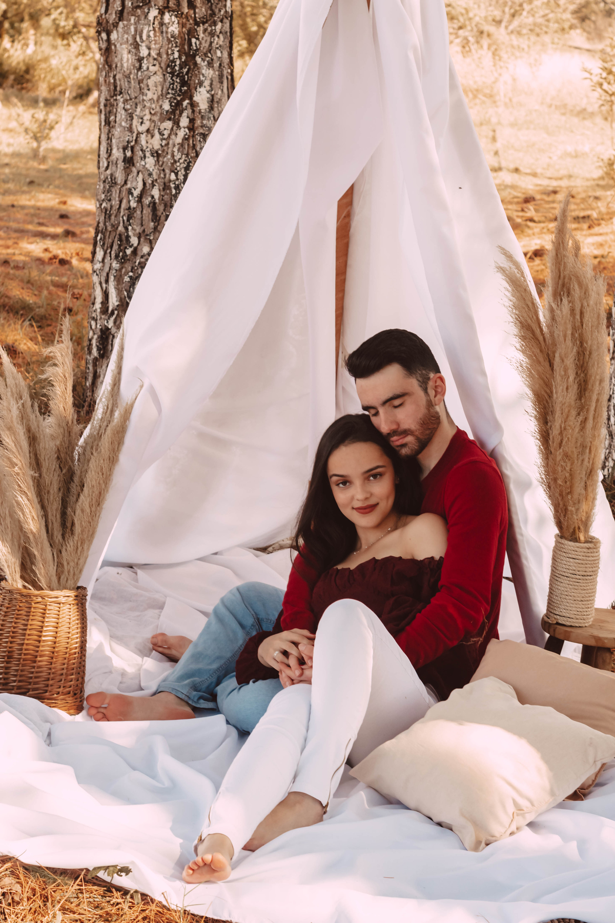 Ensaio casal em cabana