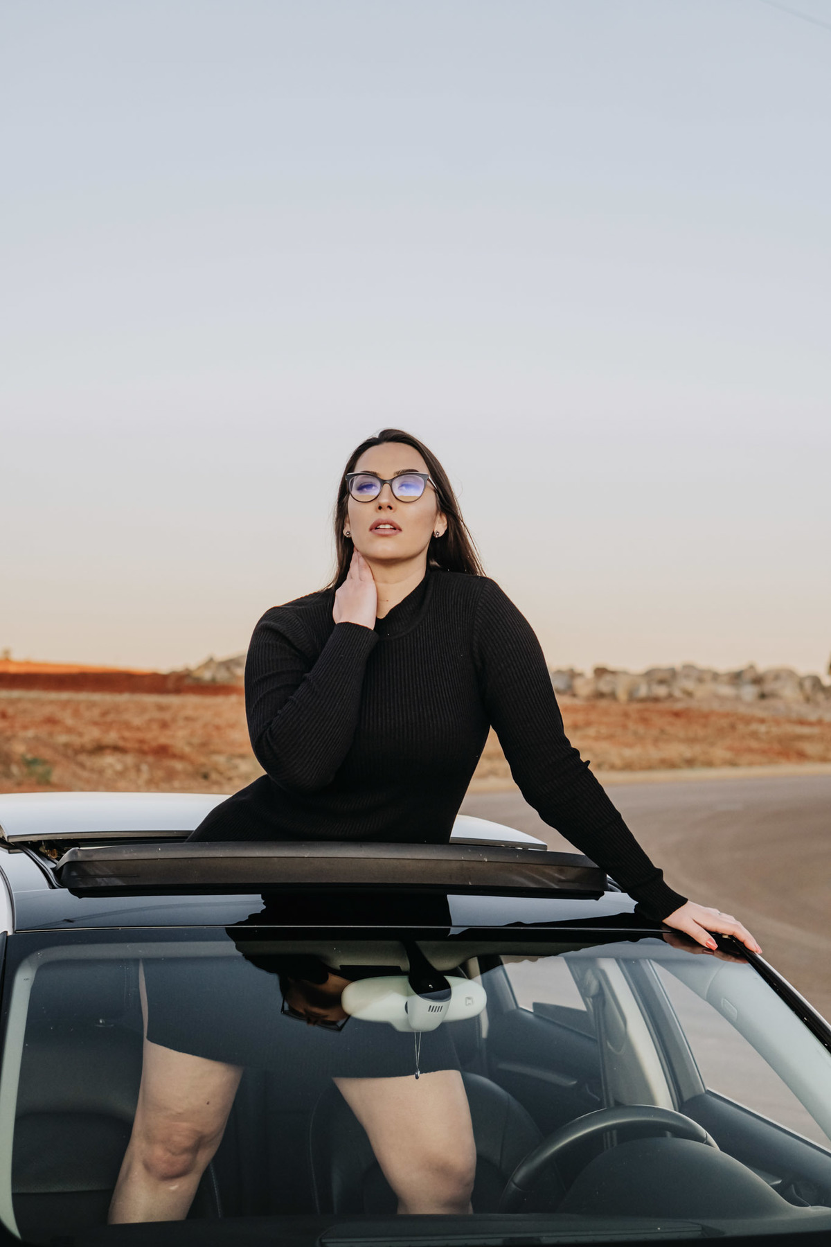 Ensaio feminina em carro