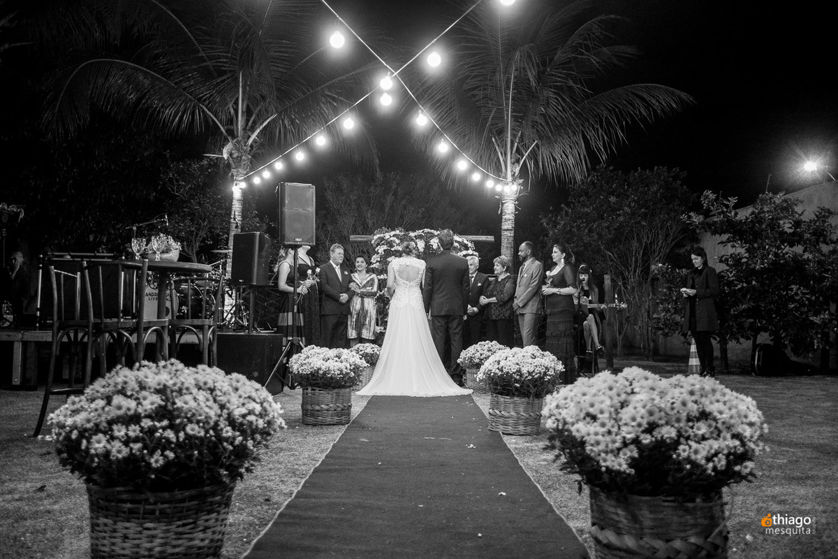 Registro em Preto e Branco, cerimônia de casamento Ana Paula e Modesto