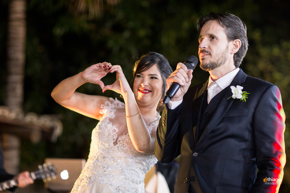 Felicidade dos noivos da festa de casamento, Thiago Mesquita