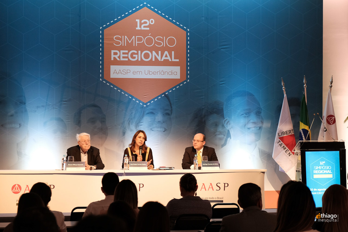 Décimo Segundo Simpósio Regional da AASP em Uberlândia, registro corporativo do fotografo Thiago Mesquita
