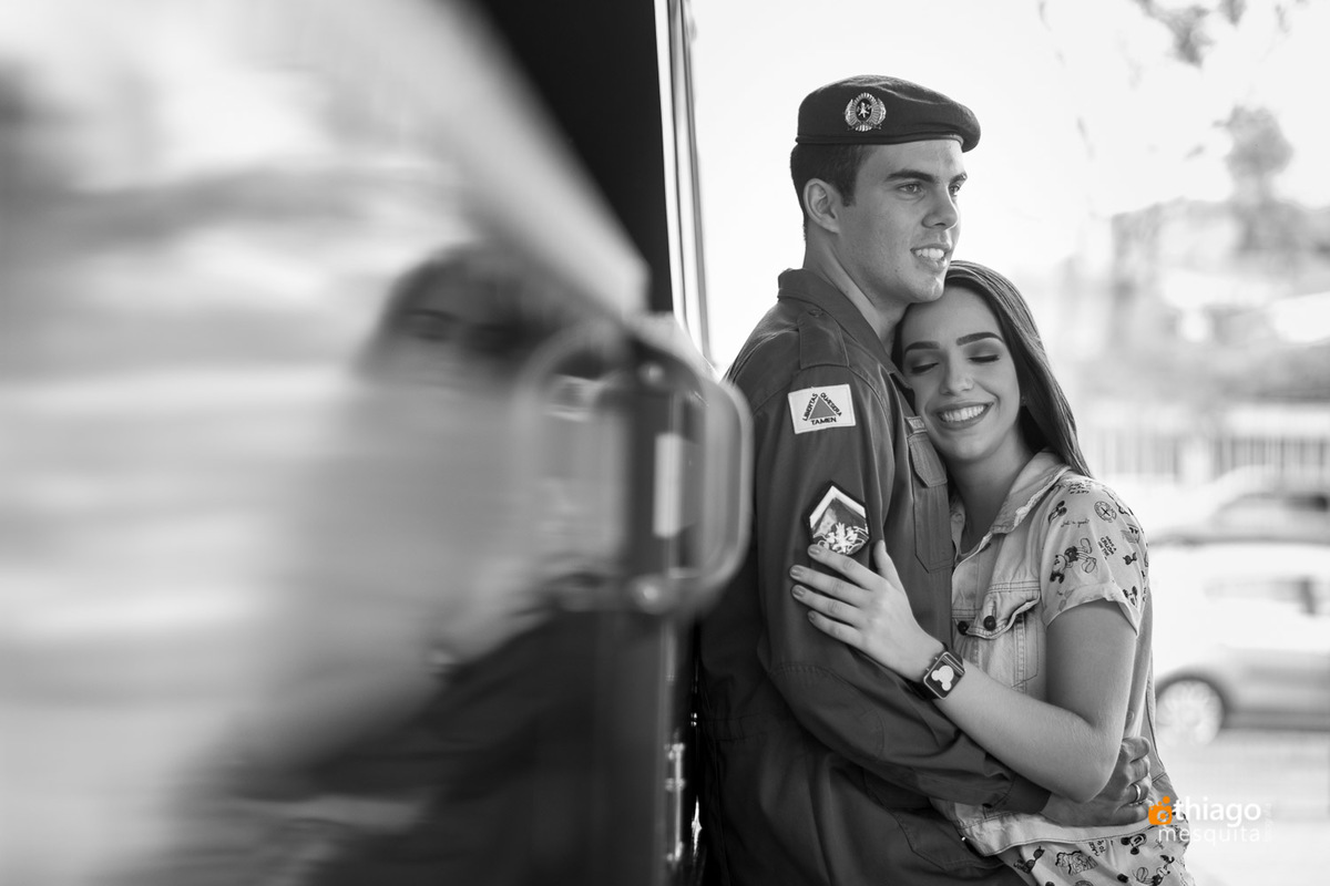 Ensaio Externo de PreWedding nos bombeiros de Uberlândia, pelo fotografo Thiago Mesquita