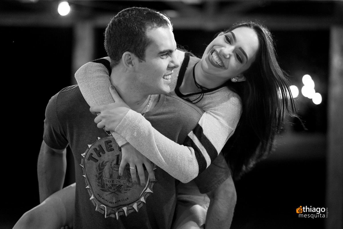 foto preto e branco no prewedding de Izadora e Evertton