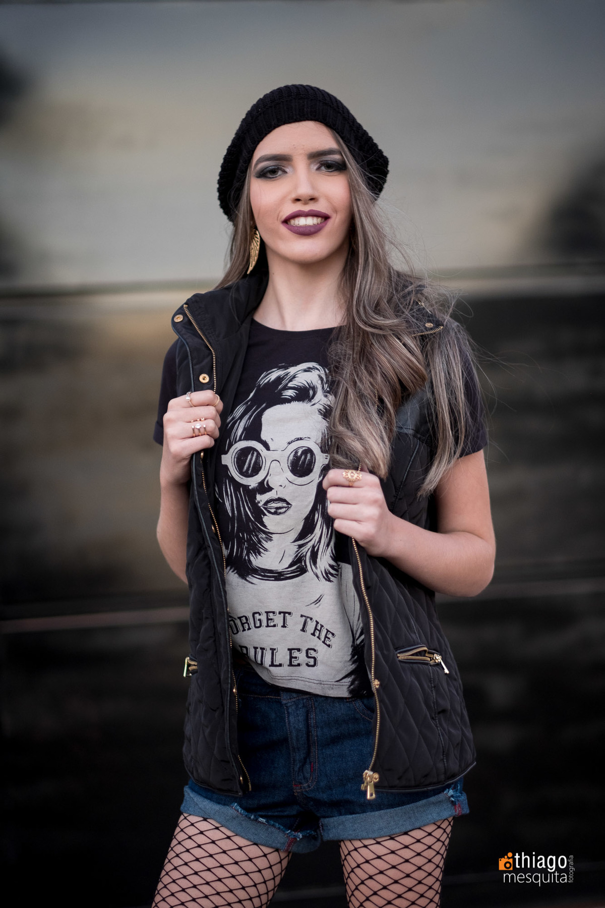 Ensaio de Book da Luiza 15 anos, no estilo de rua Street Style, registro do fotografo Thiago Mesquita