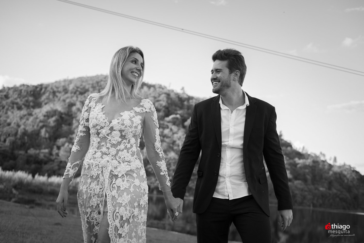 Afterwedding em preto e branco