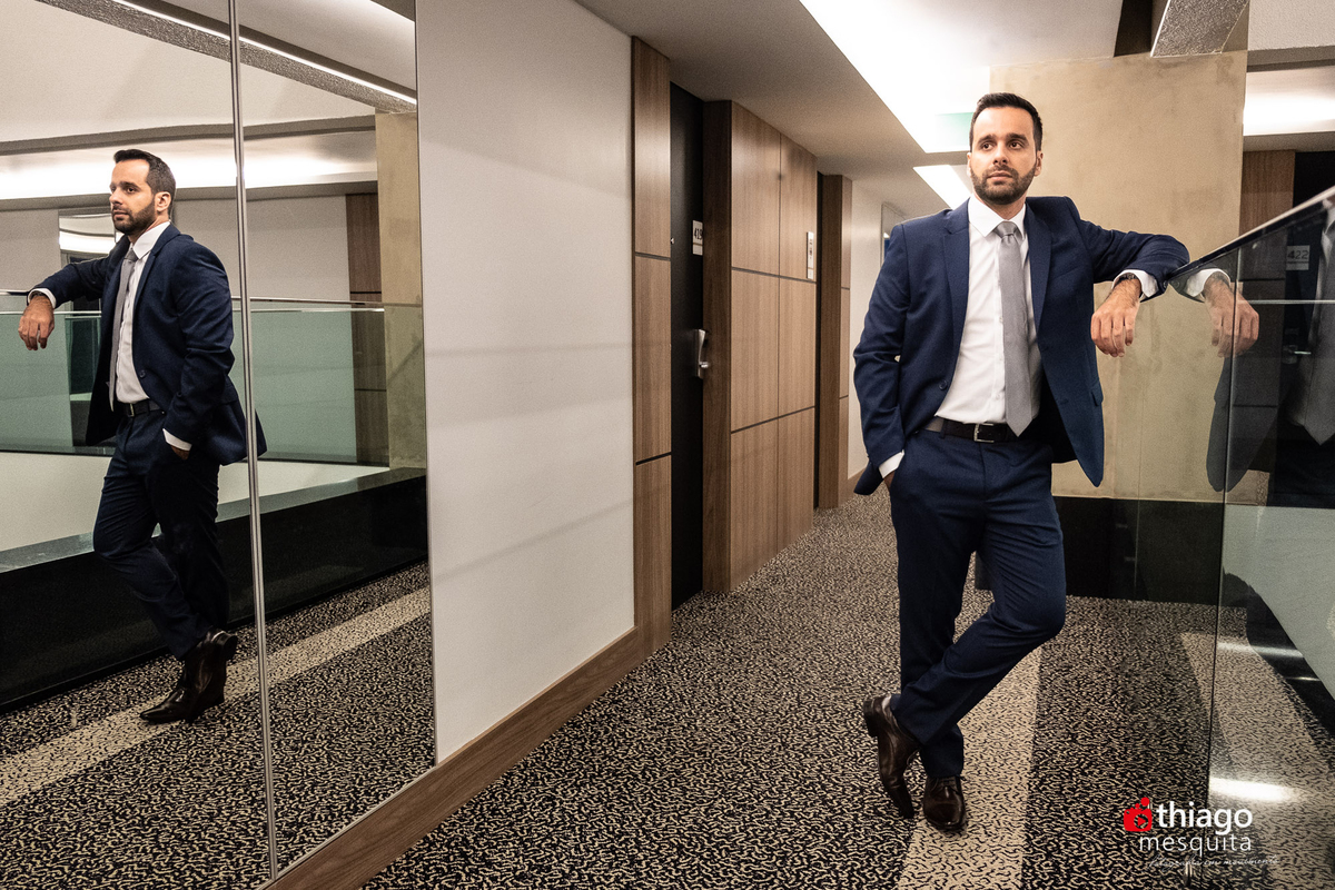 Making of do noivo João Marcos no Hotel Presidente