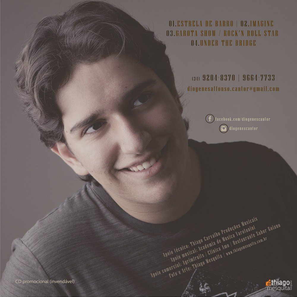 encarte para cantor uberlândia arte