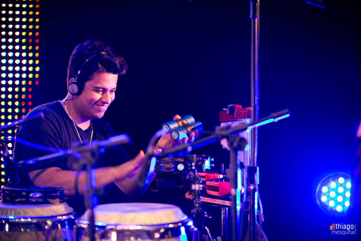 Percussão  - itumbiara - gravação dvd rubens barcelos - thiago Mesquita - fotografia de show
