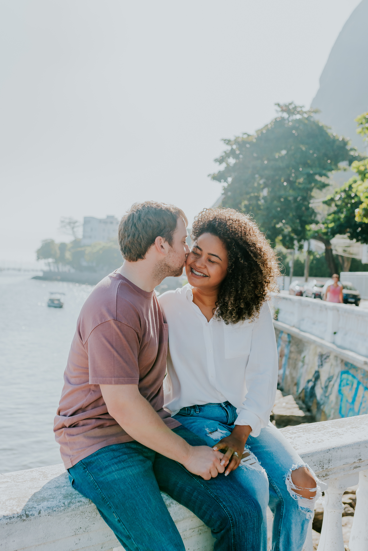 ensaio casal praia vermelha urca Rio de Janeiro praia externo casal gringo 