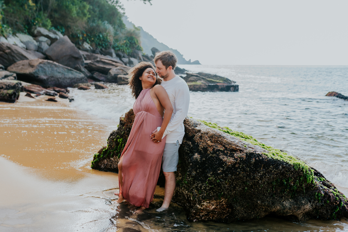 ensaio casal praia vermelha urca Rio de Janeiro praia externo casal gringo 